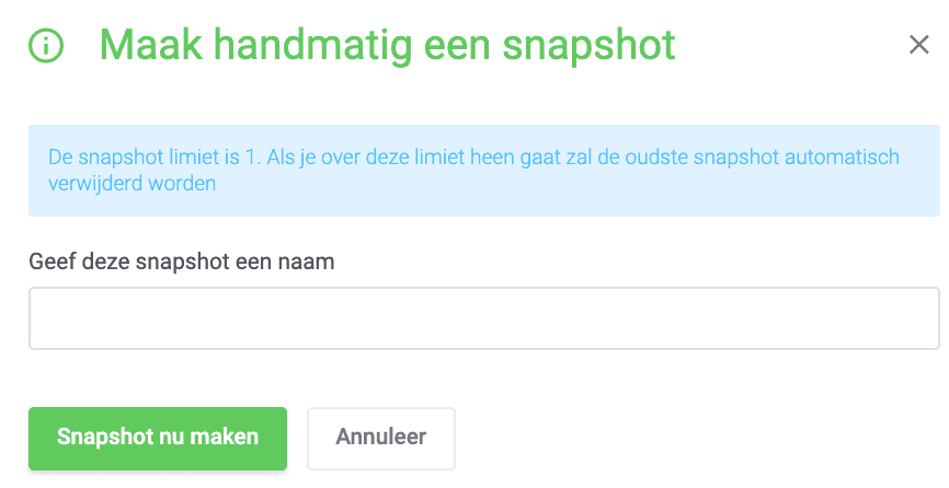 Hoe Maak Ik Een Snapshot Van Mijn VPS Hosting NL