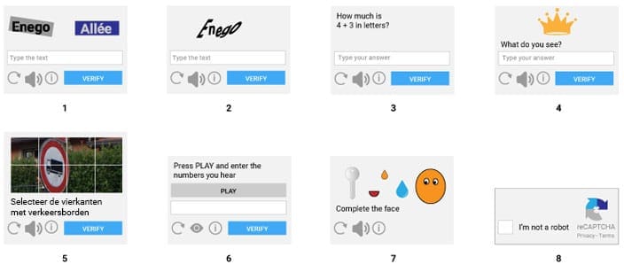 Captcha examples